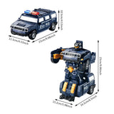 Transformer Politieauto met LED Verlichting – Blauw