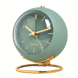 Noordse Bureauklok met Gouden Wijzers – Wit