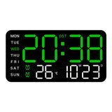 Digitale Wandklok met Datum, Dag en Temperatuur