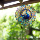 25,4 cm Metalen Pauw Windspinner