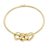 Dames Armband Zilver met Personaliseerbare Hartjes