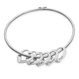 Dames Armband Zilver met Personaliseerbare Hartjes
