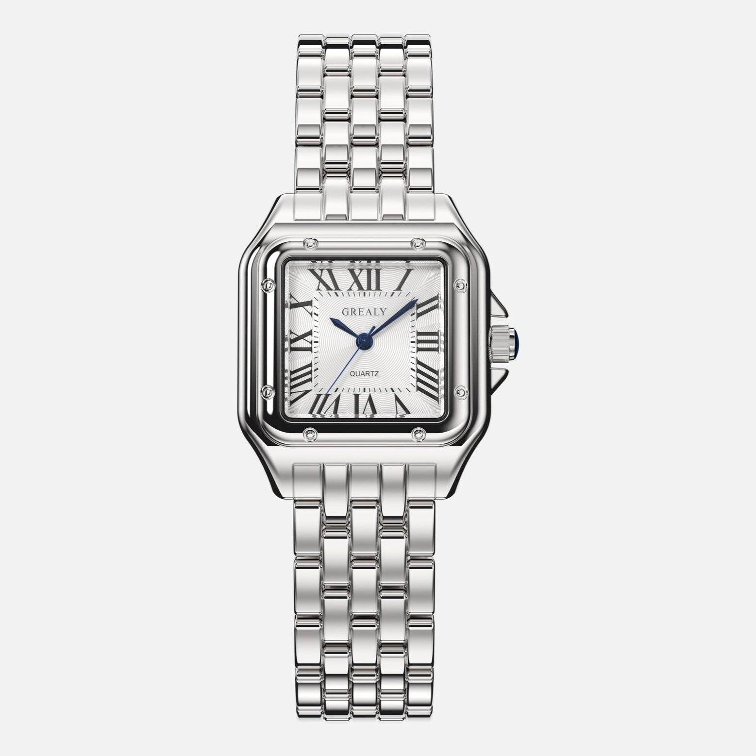 Dames Vintage Quartz Horloge Vierkante RVS Kast
