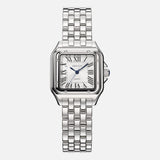 Dames Vintage Quartz Horloge Vierkante RVS Kast