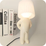 Decoratieve Tafellamp Bruin met Figuren Design