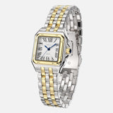 Dames Vintage Quartz Horloge Vierkante RVS Kast