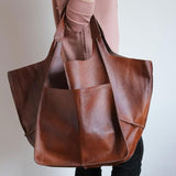 Oversized shopper tas van PU leer voor dames