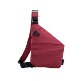 Crossbody Sling Bag Zwart met Ritssluiting