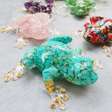 Edelsteen Kikkerbeeldje – Decoratieve Dierenfiguur