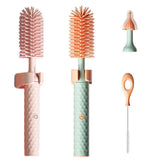 Siliconen Flessenborstel Set Roze & Groen
