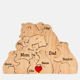 Gepersonaliseerde Houten Familiepuzzel met Beren