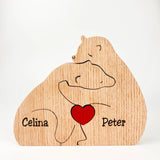 Gepersonaliseerde Houten Familiepuzzel met Beren