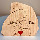 Gepersonaliseerde Houten Familiepuzzel met Beren