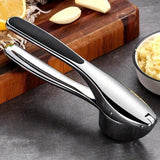 RVS Knoflookpers met Ergonomische Handgreep – Zilver