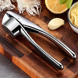 RVS Knoflookpers met Ergonomische Handgreep – Zilver