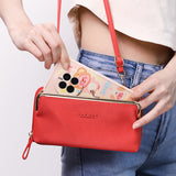 Compacte crossbody telefoontas met verstelbare schouderband