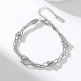 Dames Armband Gevlochten Snake Chain Roestvrij Staal