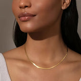 Minimalistische Herringbone Ketting voor Elegante en Moderne Look