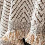Antislip Bankhoes met Visgraatpatroon – Beige