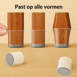 Transparante Stoelpootdoppen met Vilten Onderkant