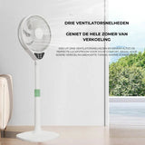 Witte Staande Ventilator met Afstandsbediening