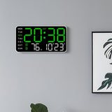 Digitale Wandklok met Datum, Dag en Temperatuur