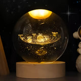 3D Kristallen Bol Nachtlamp met LED-Verlichting