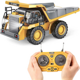 RC Graafmachine en Kiepwagen Speelgoedset – Geel & Zwart