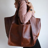 Oversized shopper tas van PU leer voor dames