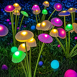 Solar Paddenstoel Tuinverlichting – Veelkleurig 6 LED