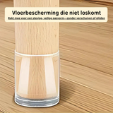 Transparante Stoelpootdoppen met Vilten Onderkant