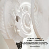 Witte Staande Ventilator met Afstandsbediening