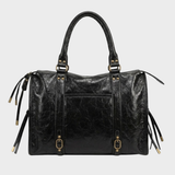 Dames Handtas Zwart met Franjes en Metalen Details