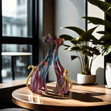 Decoratieve Kattenbeeldjes Set – Kleurrijk Duo