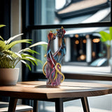 Decoratieve Kattenbeeldjes Set – Kleurrijk Duo