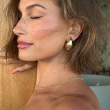 Gouden Chunky Oorbellen voor Moderne en Luxe Look