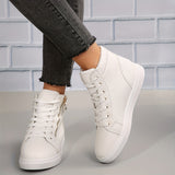 Hoge Sneakers met Rits en Comfortabele Pasvorm
