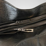 Dames Tijdloos Zwart Leren Tas