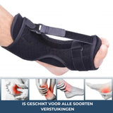 Plantaire Fasciitis Voetbrace – Verstelbare Nachtbrace Zwart