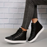 Hoge Sneakers met Rits en Comfortabele Pasvorm