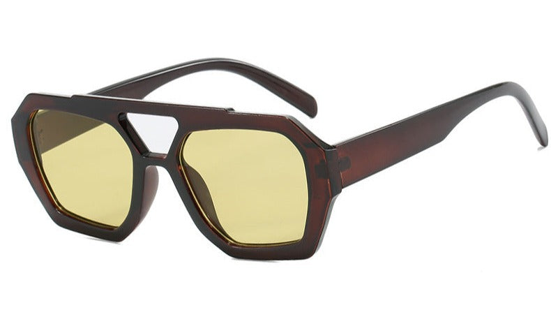 Oversized Vierkante Zonnebril voor Trendy en Statement Look.