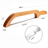 Houten Broodmes Bruin met Gebogen Handvat