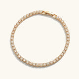 Tennisarmband voor dames, verguld met 18K goud
