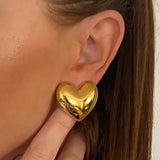 Gouden Hart Oorbellen voor Elegante en Tijdloze Look