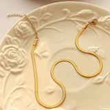 Minimalistische Herringbone Ketting voor Elegante en Moderne Look