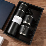 Thermosfles Set met 3 Bekers – RVS Drinkset