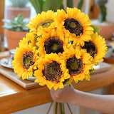 Kunst Zonnebloemen Boeket – 12 Stuks Geel