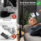 Flexibele Telefoonhouder met Lange Arm en Klem