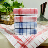 Katoenen Theedoeken Set – Wit & Blauw