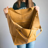 Oversized shopper tas van PU leer voor dames